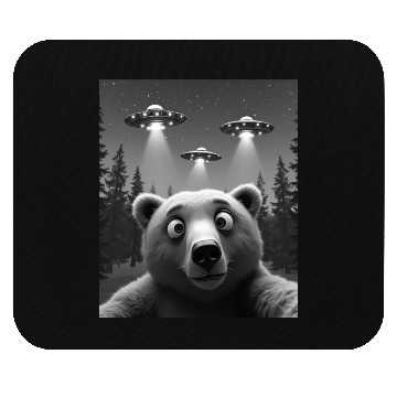 Discover UFO Funny Bear Mouse Pads