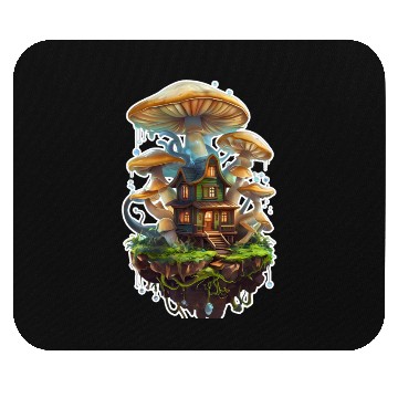 Discover Fungi house Mouse Pads