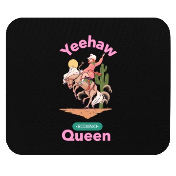 Discover Yeehaw Queen, girl horse riding Mouse Pads.