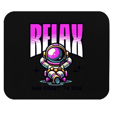 Discover Relax Space Man Pink Mouse Pads