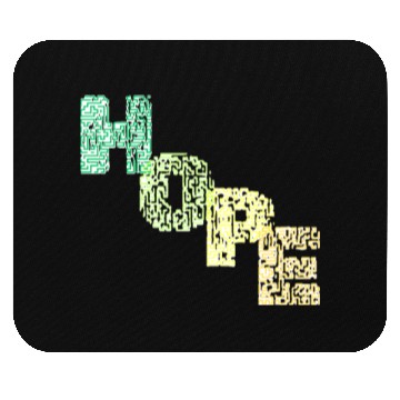 Discover Colorful Modern HOPE Typography Mouse Pads