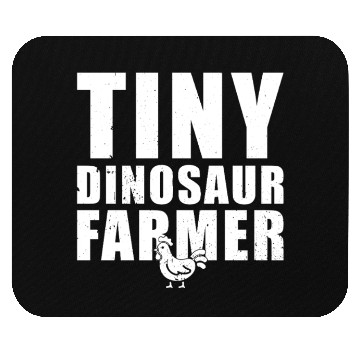 Discover Funny Farmer - Tiny Dinosaur Farmer Mouse Pads