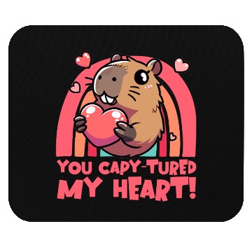 Discover You Capy-tured My Heart – Cute Capybara Design Mouse Pads