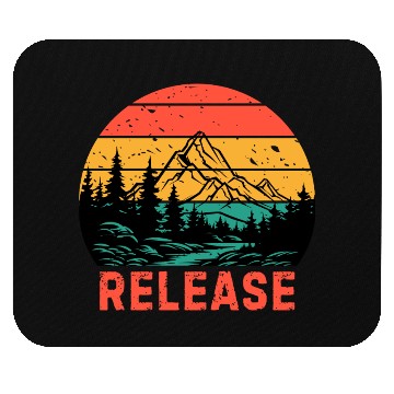 Discover Release Vintage Sunset Mountain Lake Forest Mouse Pads