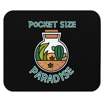 Discover Pocket Size Paradise Home Mini Plant Terrarium Mouse Pads