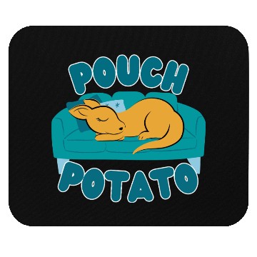 Discover Pouch Potato Funny Cute Sleepy Kangaroo Mouse Pads