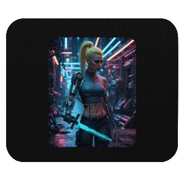 Discover Cyberpunk women Warrior Mouse Pads