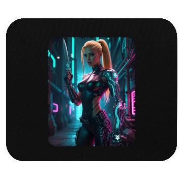 Discover Cyberpunk women Warrior Mouse Pads