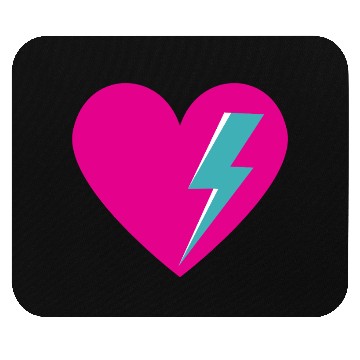 Discover Heart with Lightning Bolt Mouse Pads