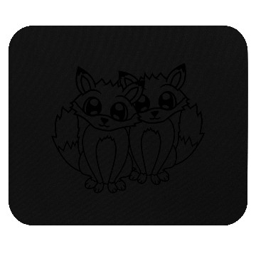 Discover 2 Foxes Friends Red Fox Two Wild Animals Team Crew Mouse Pads