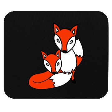 Discover 2 Foxes Friends Red Fox Two Wild Animals Team Crew Mouse Pads