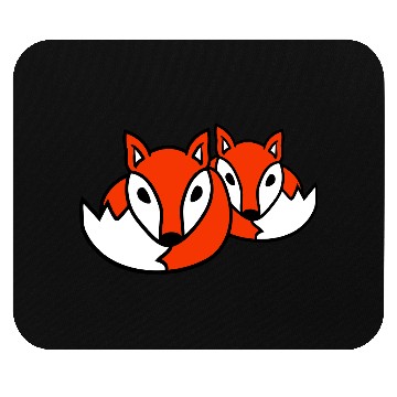 Discover 2 Foxes Friends Red Fox Two Wild Animals Team Crew Mouse Pads