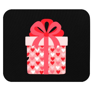 Discover Hearts Gift Box Pattern Design Mouse Pads