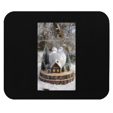 Discover Winter Wonderland: A Miniature Holiday Escape Mouse Pads