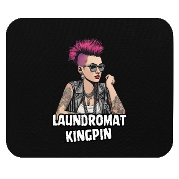 Discover Laundromat Kingpin - Punk Rock Girl Mouse Pads
