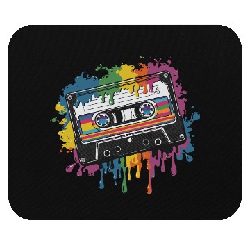 Discover 80s Retro Cassette Splash Classic Cassette Tape Mouse Pads