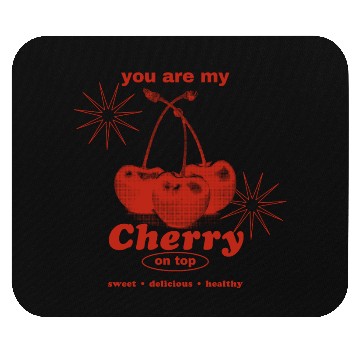 Discover Cherry On Top Sweet Illustrative Design Mouse Pads