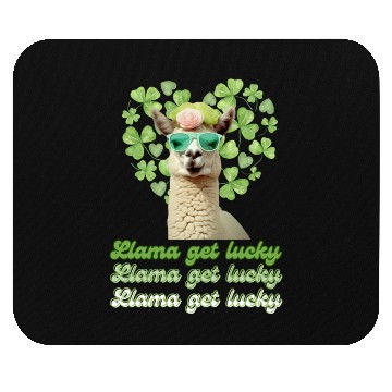Discover Llama Get Lucky | St. Patricks Day Edition Mouse Pads