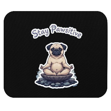 Discover Let’s Stay Pawsitive Motivational Dog Mouse Pads