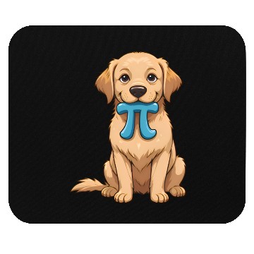 Discover Pi Day Dog With Pi Symbol Math Nerd Mouse Pads