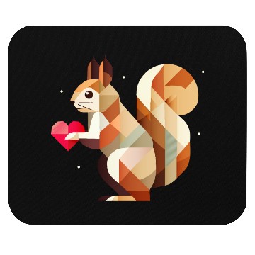 Discover Squirrel with heart - loving for Valentine's Day Mouse Pads