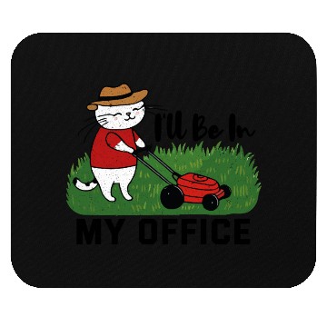 Discover funny cat Lawn mowing Mouse Pads