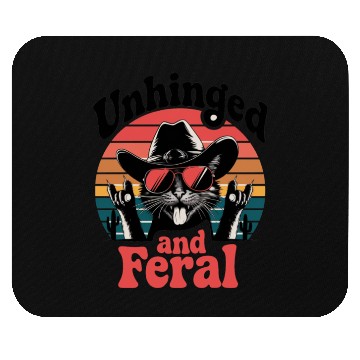 Discover A playful design cat wearing a cowboy hat Mouse Pads