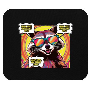 Discover A Psychedelic Trash Advocate Raccoon Mouse Pads