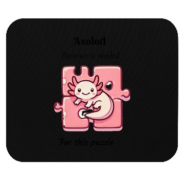 Discover Axolotl puzzle design Mouse Pads