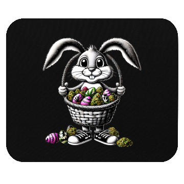 Discover Easter Bunny's Green Surprise - Cannabis and Egg Mouse Pads