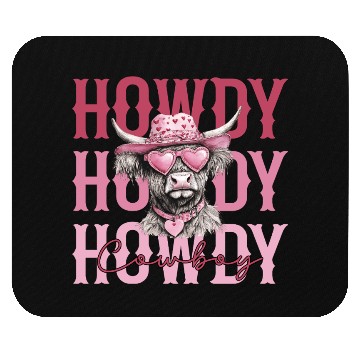 Discover Highland cow - Howdy Cowboy Mouse Pads
