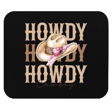 Discover Howdy Cowboy hat Mouse Pads