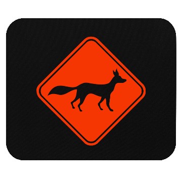 Discover Red Fox Info Sign Caution Danger Warning Zone Cool Mouse Pads