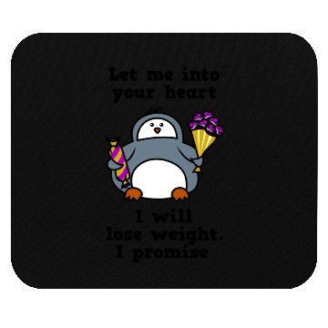 Discover let me into your heart penguin Mouse Pads