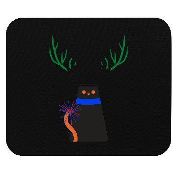 Discover Cat with deer antlers Mouse Pads