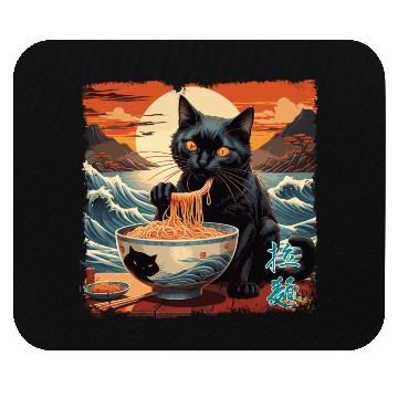 Discover Cat Ramen Mouse Pads