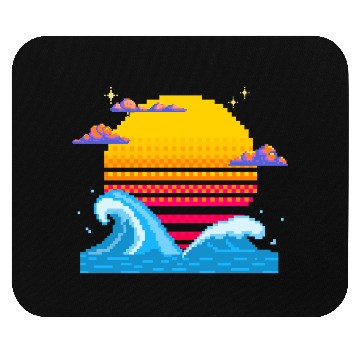 Discover Pixel Sunset Horizon Mouse Pads