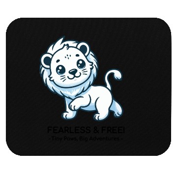 Discover Fearless lion cub Mouse Pads