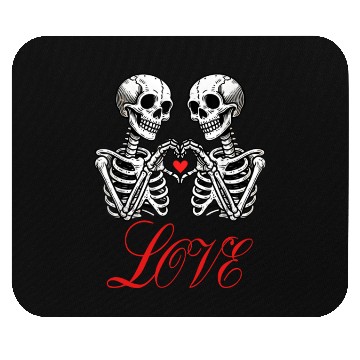 Discover Funny Valentines Day Skeleton Mouse Pads