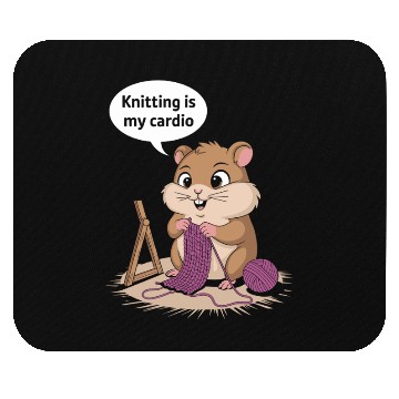 Discover Knitting Is My Cardio Hamster Fun Mouse Pads