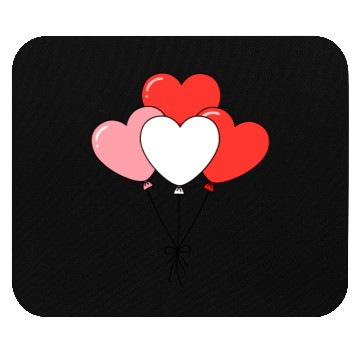 Discover Heart Balloon Cluster Illustration Mouse Pads