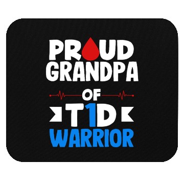Discover Proud Grandpa Of T1D Warrior Diabetes Type 1 Mouse Pads