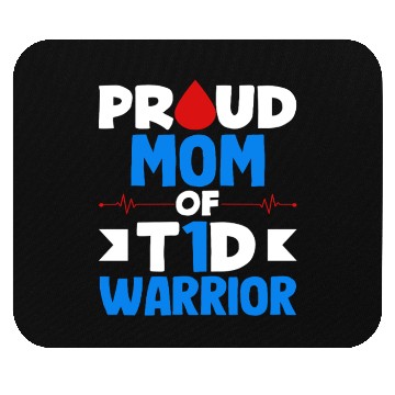 Discover Proud Mom Of T1D Warrior Diabetes Type 1 Awareness Mouse Pads
