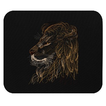 Discover "Golden Lion" Jamie's Hand-Drawn Cat Collection Mouse Pads