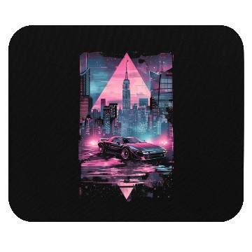 Discover Retro Vaporwave Car City Synthwave 80s 90s Mouse Pads