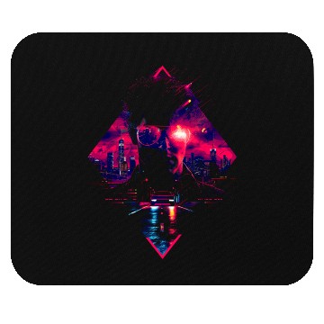 Discover Synthwave Man Retro Car City Vaporwave 90s Mouse Pads