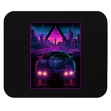 Discover 80s 90s Synthwave Car City Retro Vaporwave Mouse Pads
