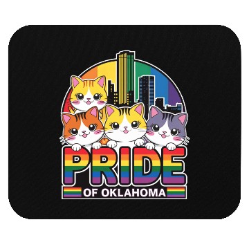 Discover Pride of Oklahoma City USA Rainbow Flag Mouse Pads