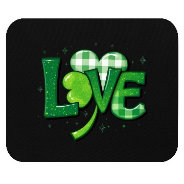 Discover St. Patrick's Day Clover Love Charm Mouse Pads