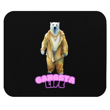 Discover Gangsta Life Polar Bear 3 Mouse Pads